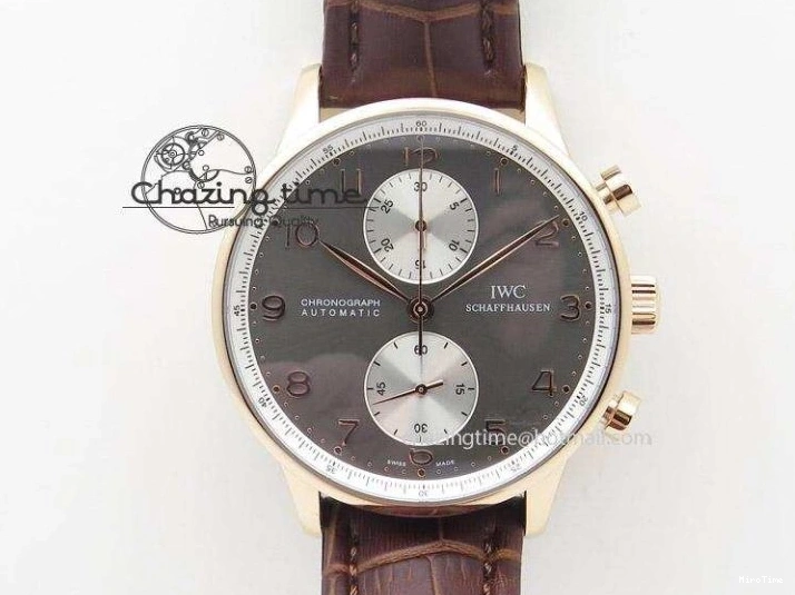 MIROTIME 0505 Portuguese Real PR Real Annual Calendar IW503502 ZF 1:1 Best Edition Black Dial Steel Markers on Black Leather Strap A StreetReady 7134